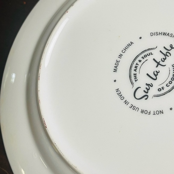 Sur La Table Christmas Snowman Dessert Plates 7.5" Set of 4 Holiday - Picture 12 of 12